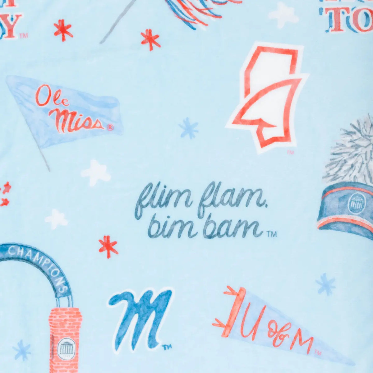 Ole Miss Flannel Fleece Blanket