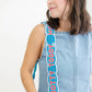 Ole Miss Fully Beaded Scalloped Purse Strap