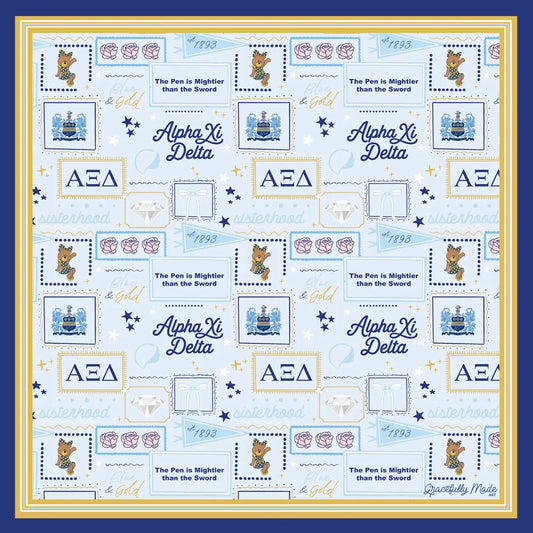 Alpha Xi Delta Silk Scarf