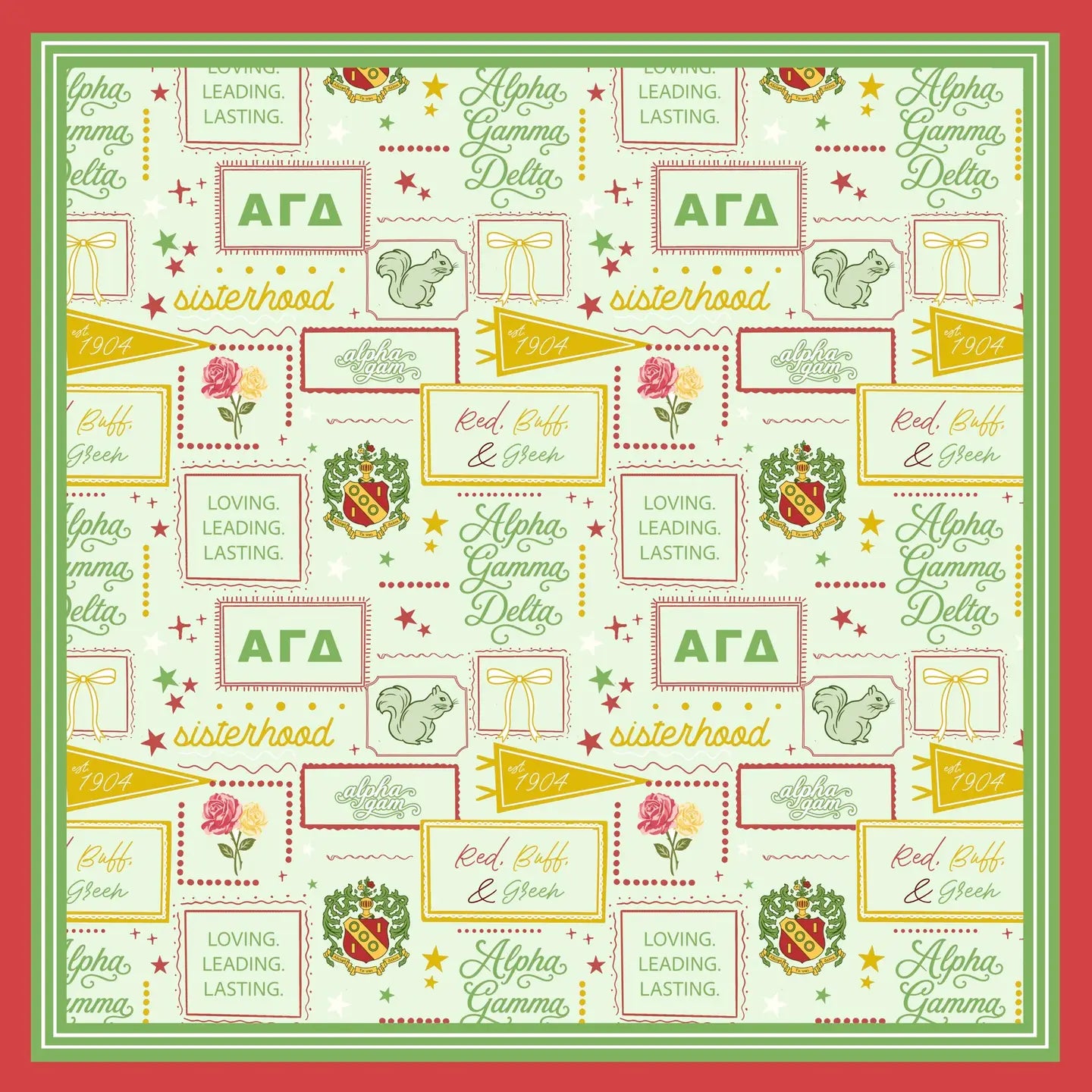 Alpha Gamma Delta  Silk Scarf