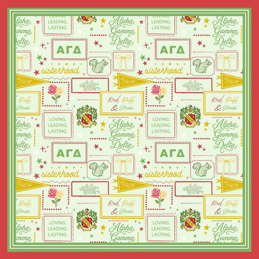 Alpha Gamma Delta Silk Scarf