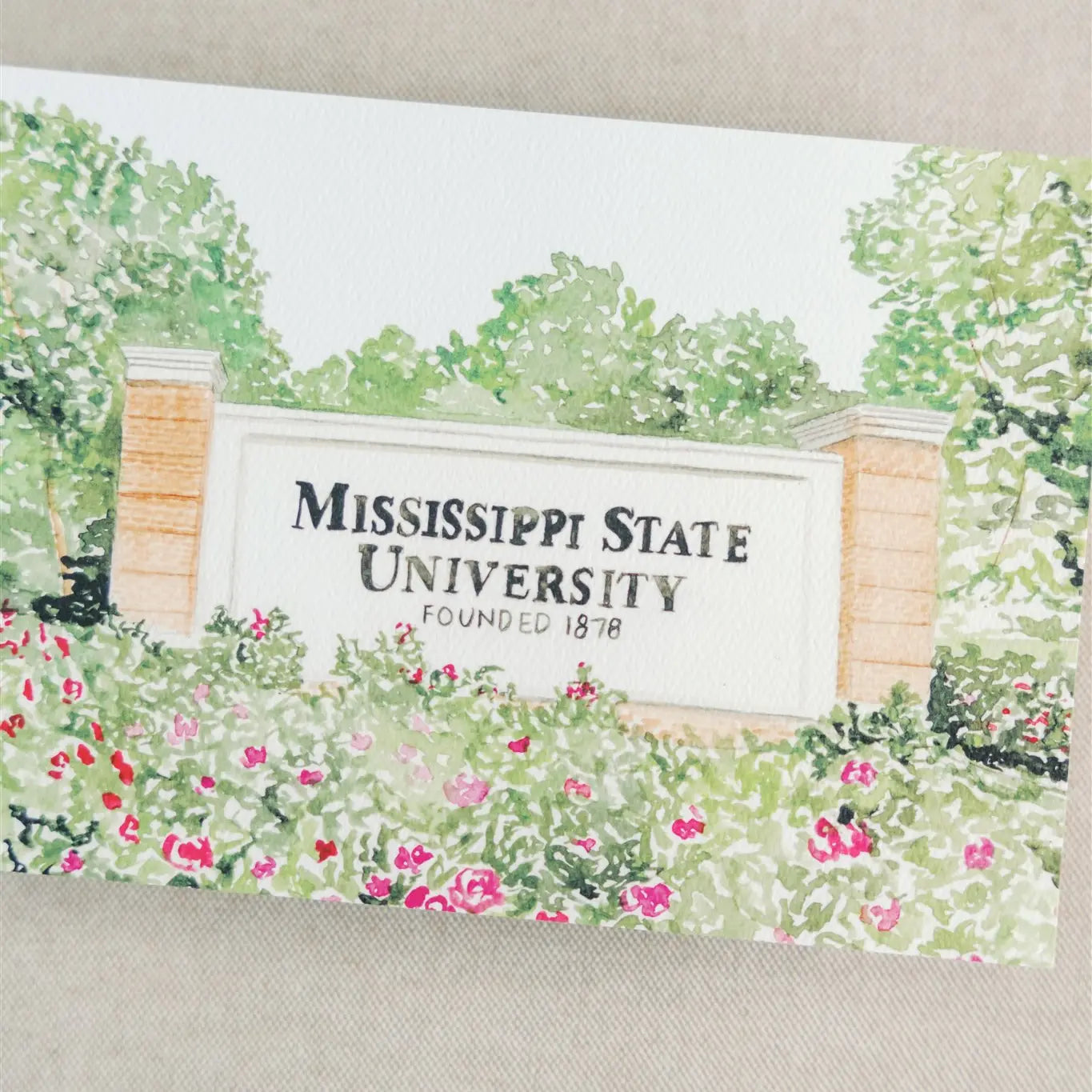 Licensed Mississippi State Sign Art Print