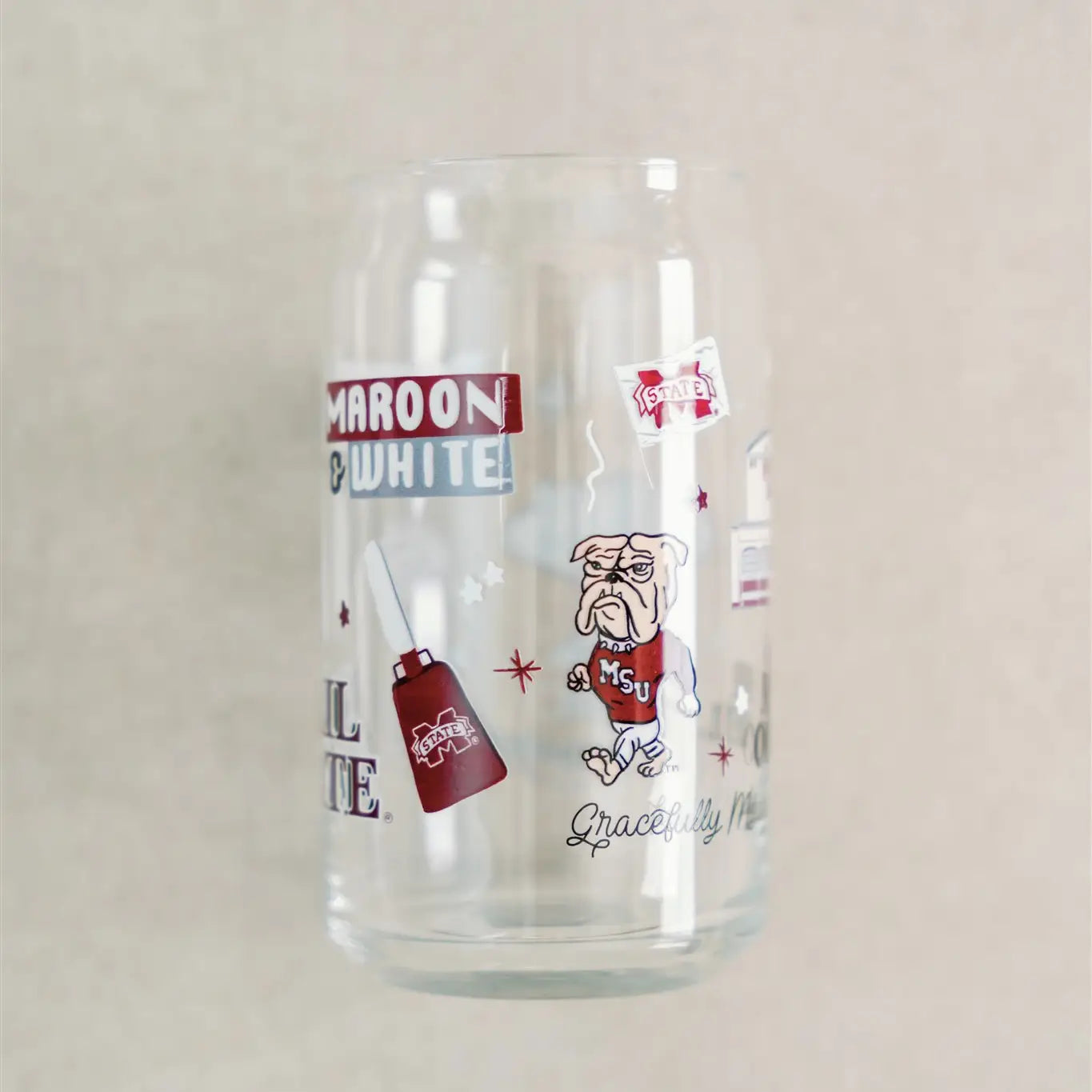 Mississippi State Glass Cup