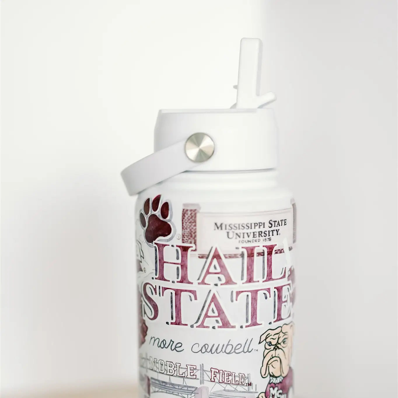 Licensed Mississippi State 32 oz Insulated Water Bottle
