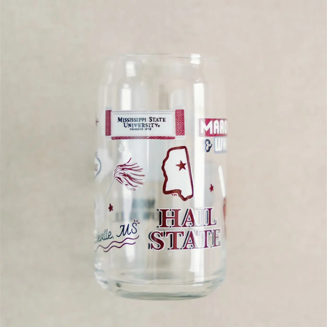 Mississippi State Glass Cup