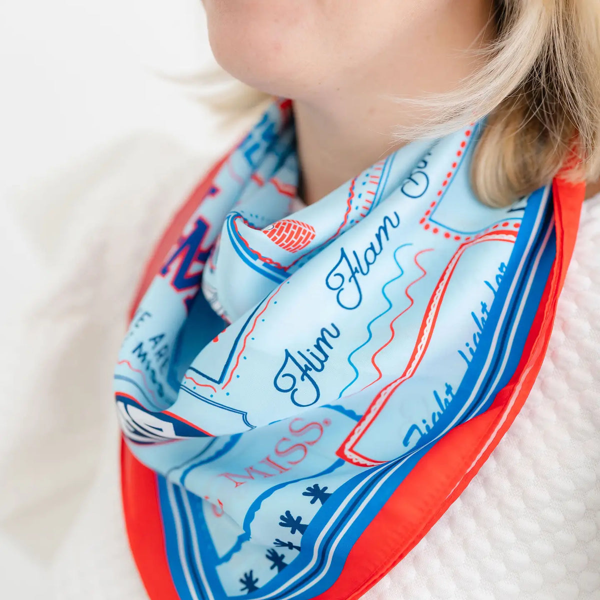 Ole Miss Silk Scarf