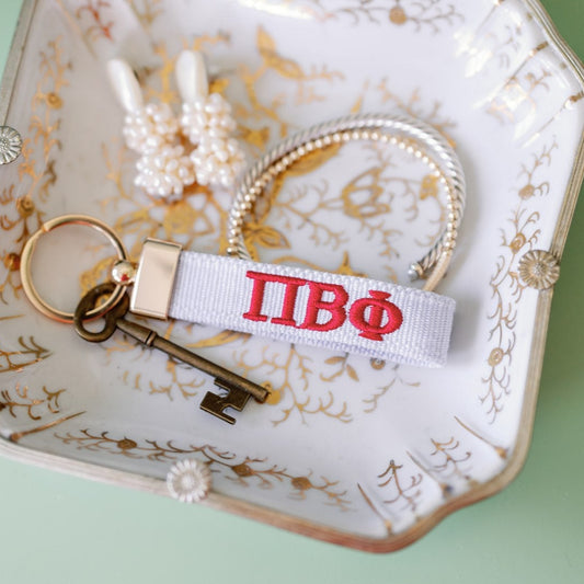 Pi Beta Phi Embroidered Keychain