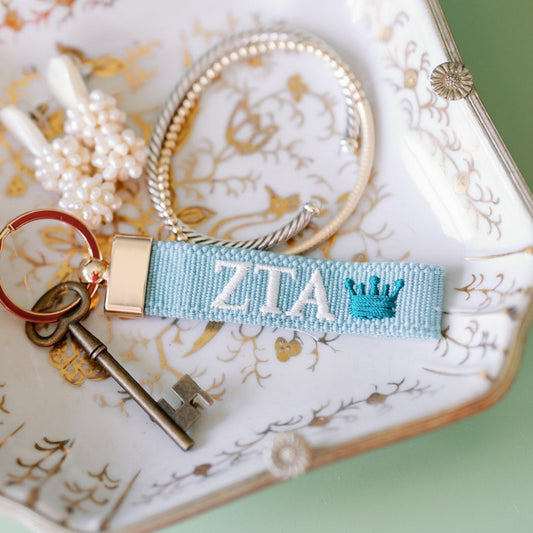 Zeta Embroidered Keychain