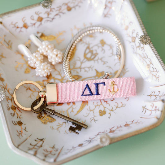 Delta Gamma Embroidered Keychain