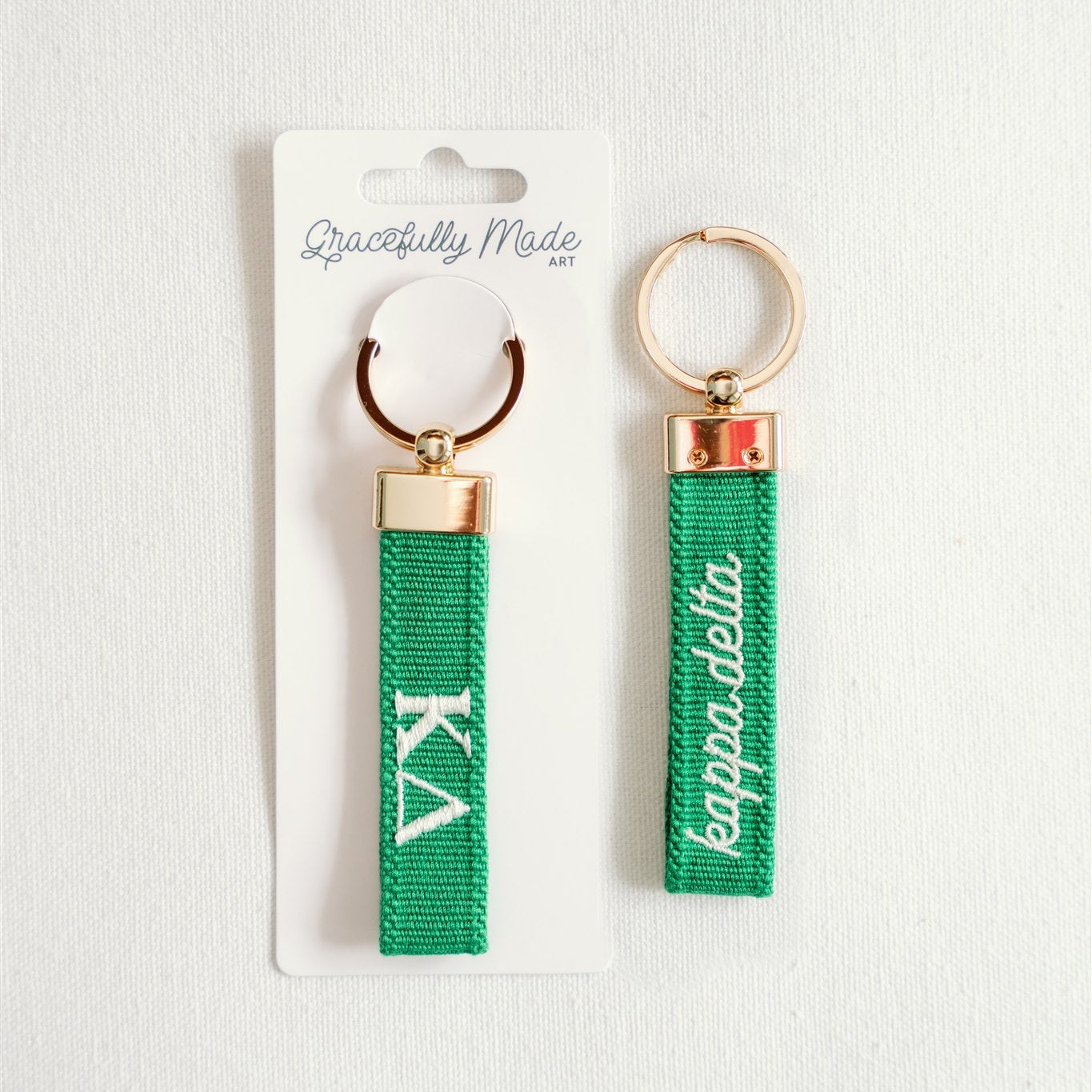 Kappa Delta Embroidered Keychain