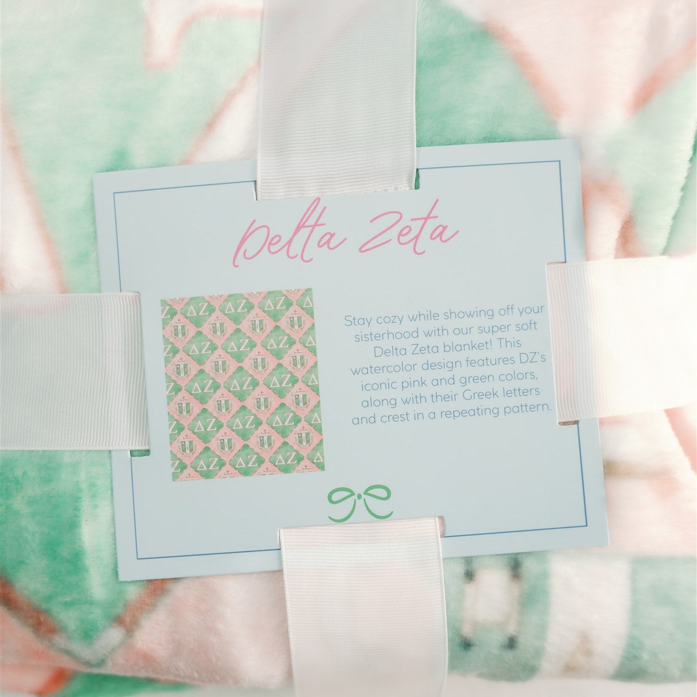 Delta Zeta Flannel Fleece Blanket