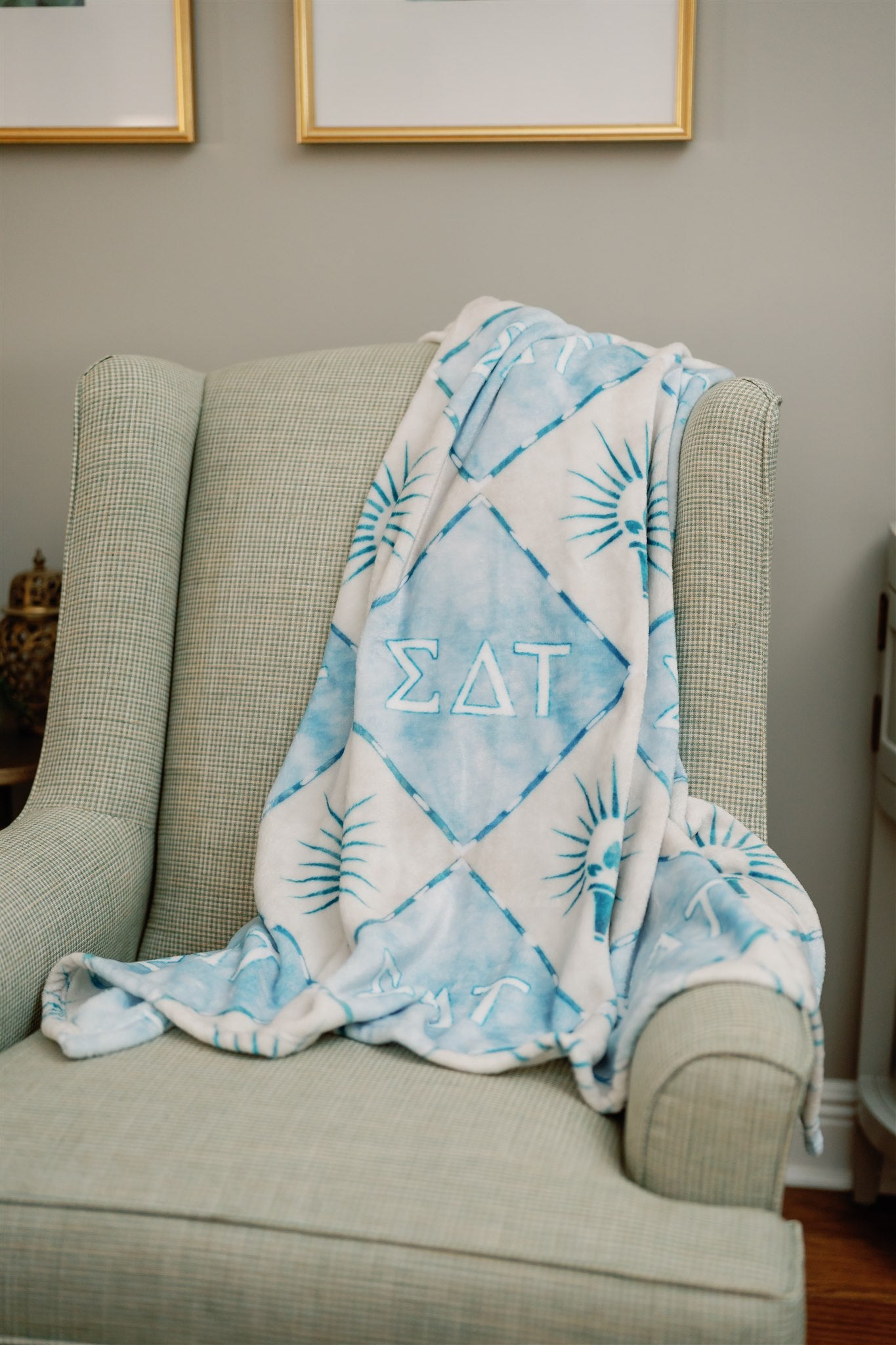 Sigma Delta Tau Flannel Fleece Blanket