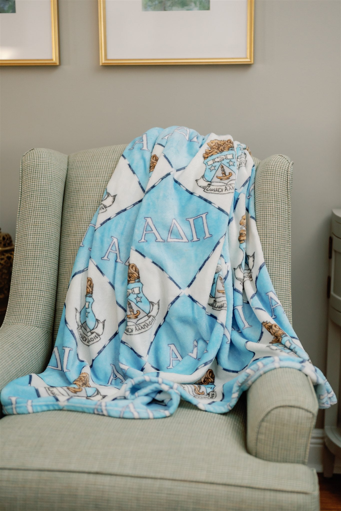 Alpha Delta Pi Flannel Fleece Blanket