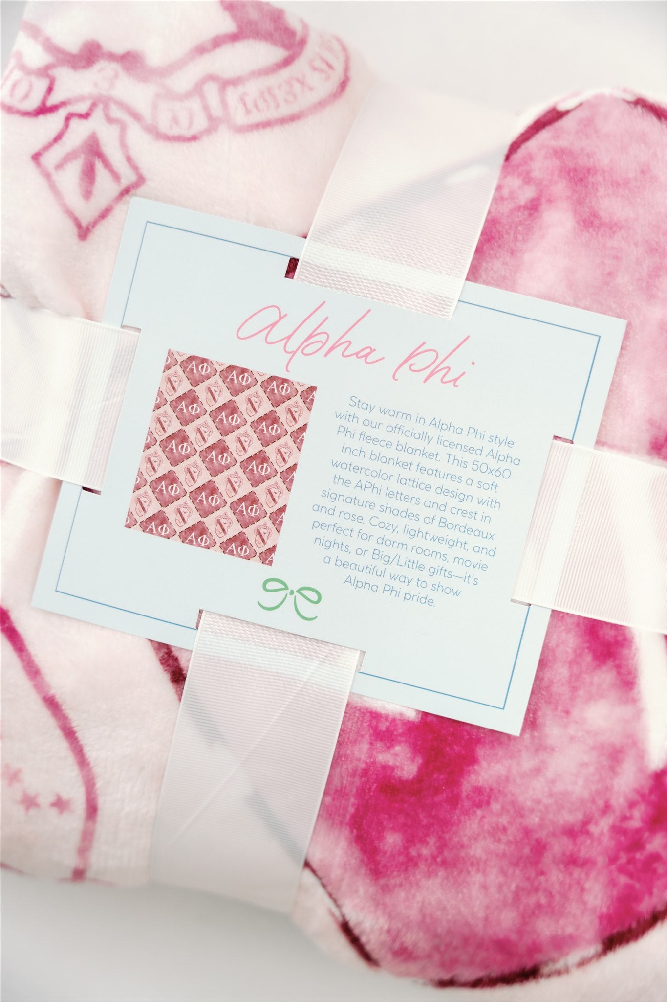 Alpha Phi Flannel Fleece Blanket