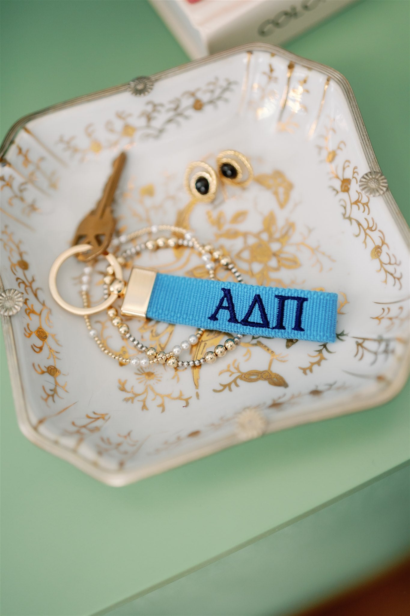 Alpha Delta Pi Embroidered Keychain