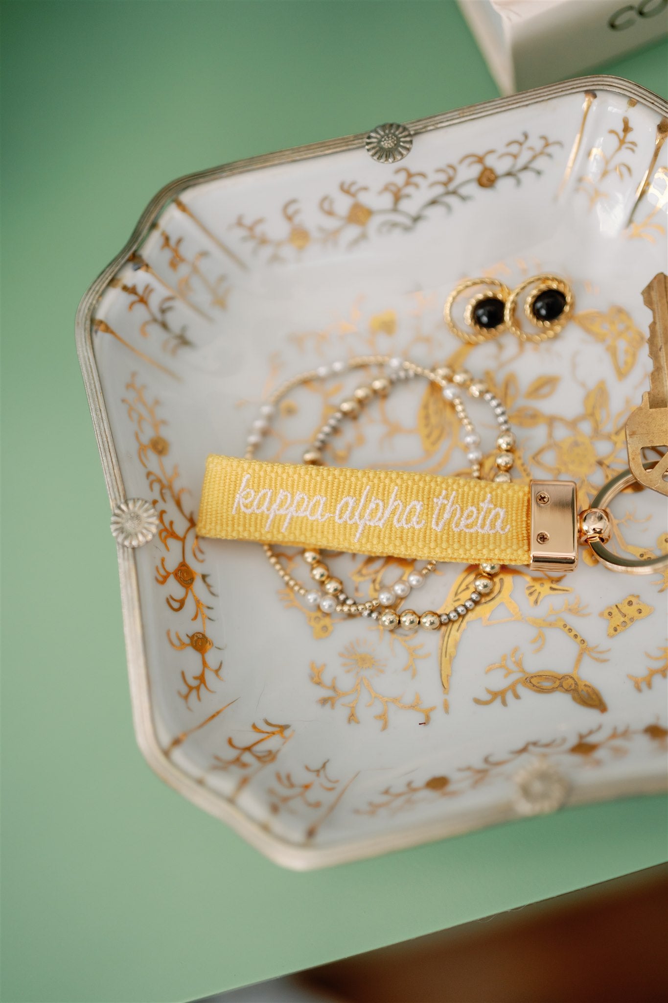 Kappa Alpha Theta Embroidered Keychain