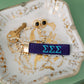 Sigma Sigma Sigma Embroidered Keychain