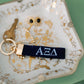 Alpha Xi Delta Embroidered Keychain