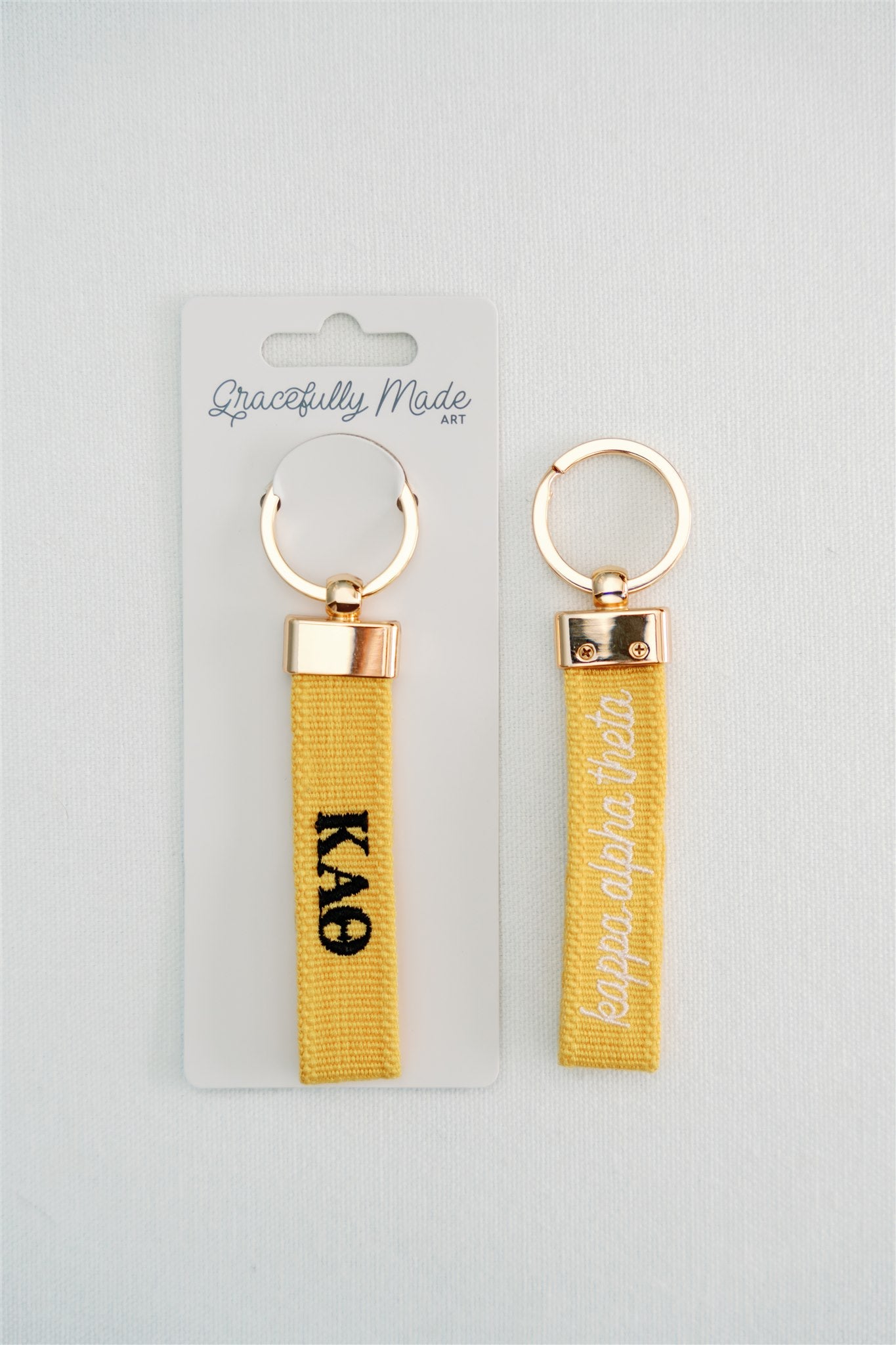 Kappa Alpha Theta Embroidered Keychain