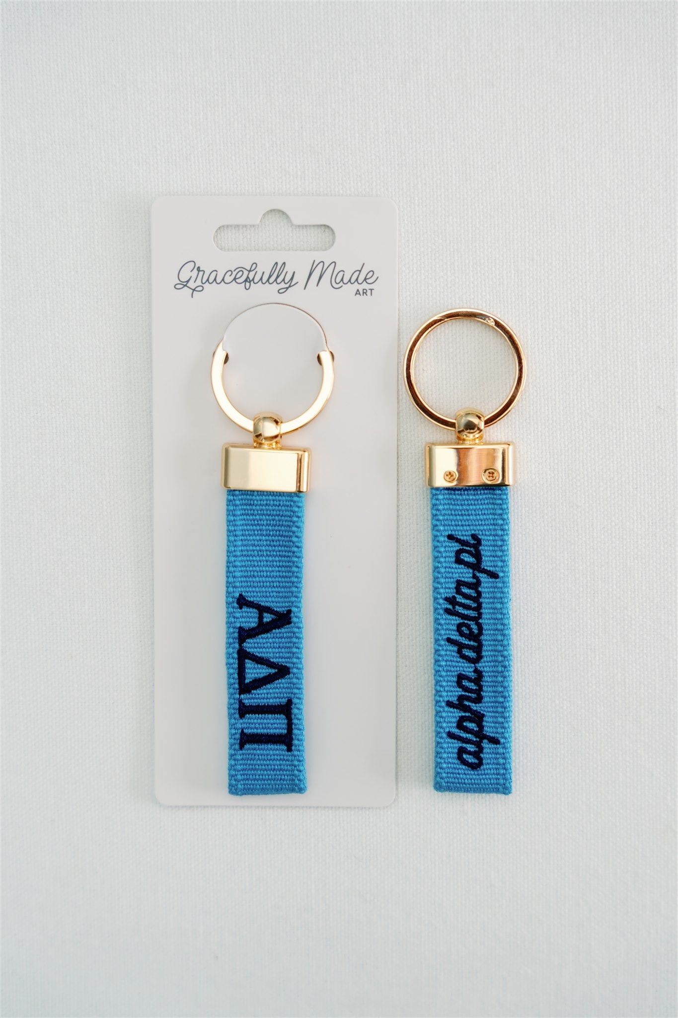 Alpha Delta Pi Embroidered Keychain