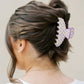 Purple and Yellow Scalloped Claw Clip
