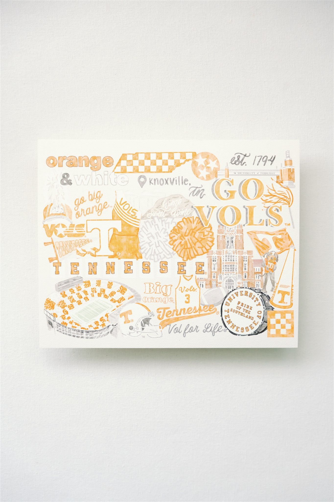 University of Tennessee Collage Print
