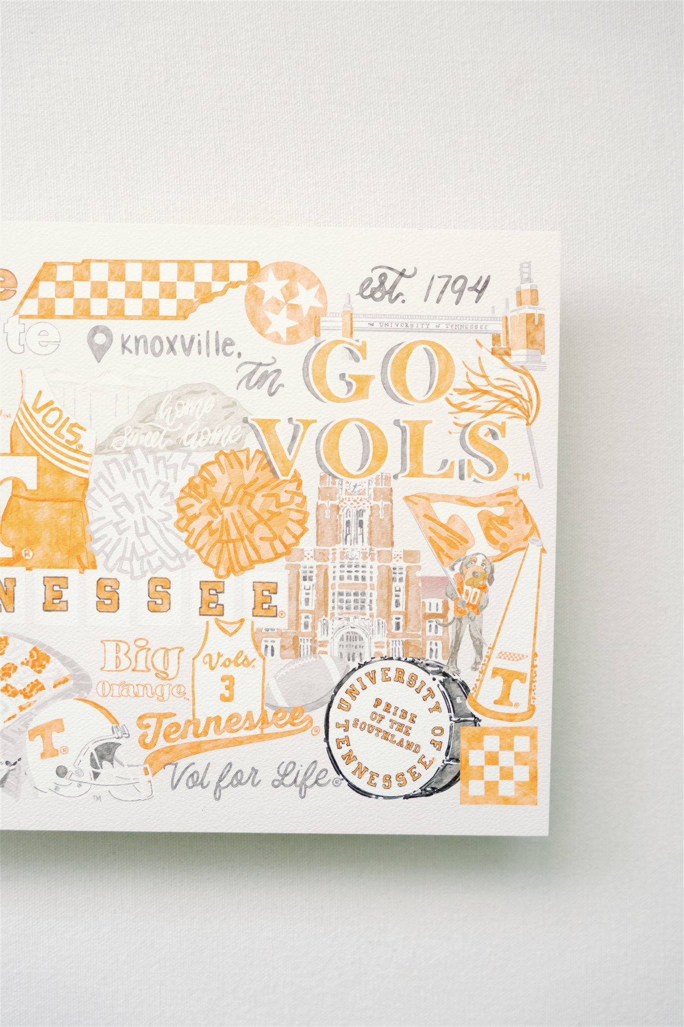 University of Tennessee Collage Print