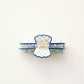 Orange and Blue Scalloped Claw Clip