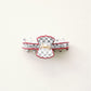 Gray and White Scalloped Claw Clip
