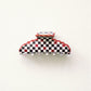 Black and Red Scalloped Claw Clip