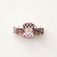 Black and Red Scalloped Claw Clip