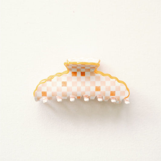 Orange Scalloped Claw Clip