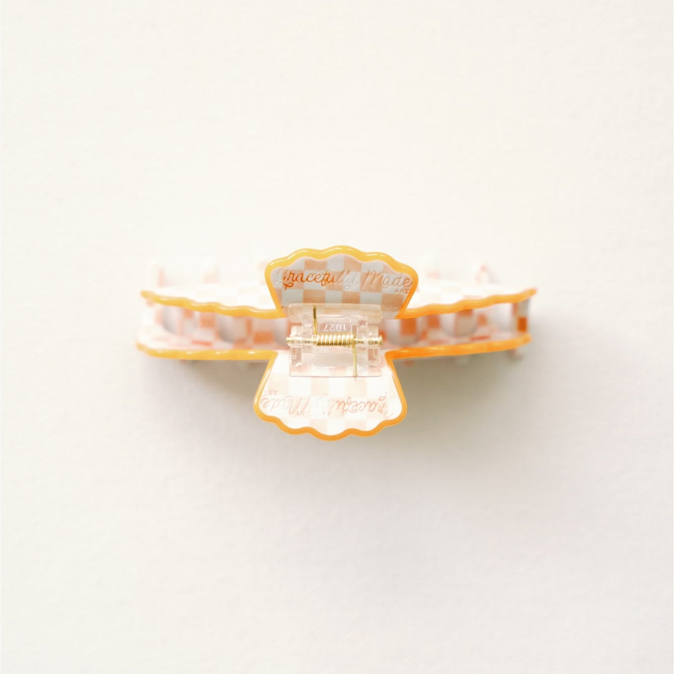 Orange Scalloped Claw Clip