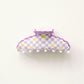 Purple and Yellow Scalloped Claw Clip