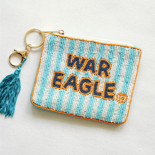 Auburn University Beaded Coin Purse