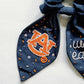Auburn University Navy Beaded Scrunchie