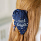 Auburn University Navy Beaded Scrunchie