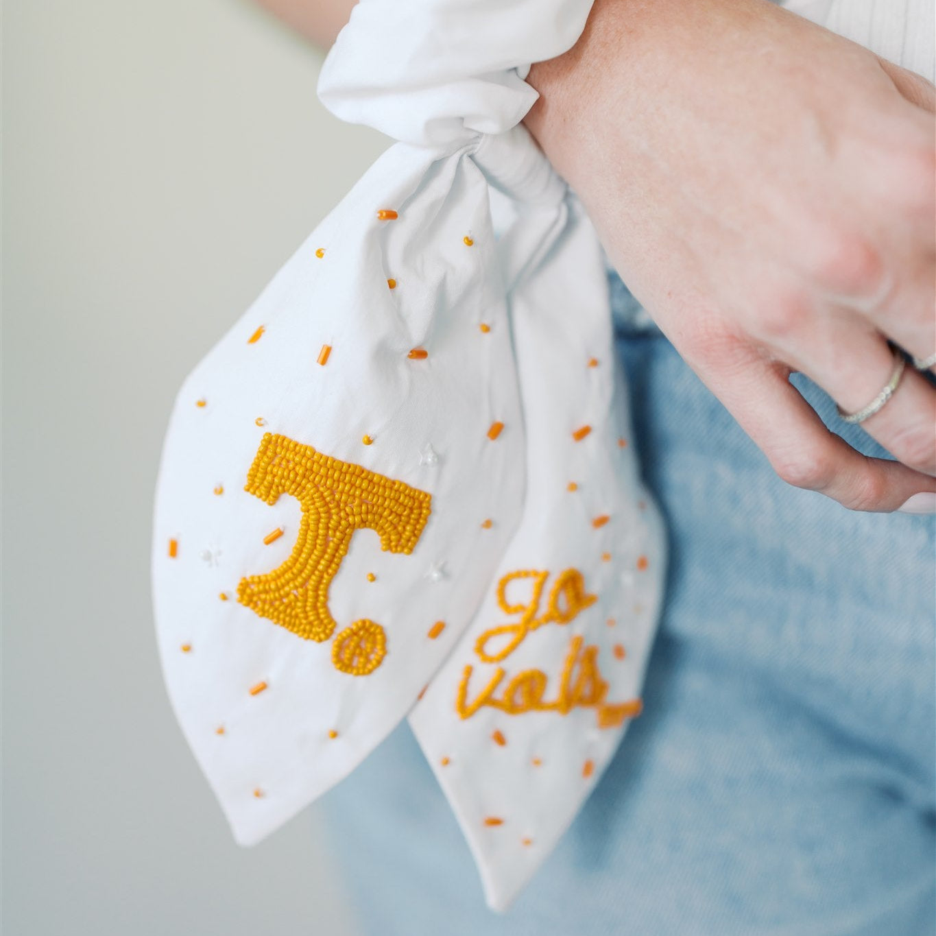 University of Tennessee Beaded Scrunchie