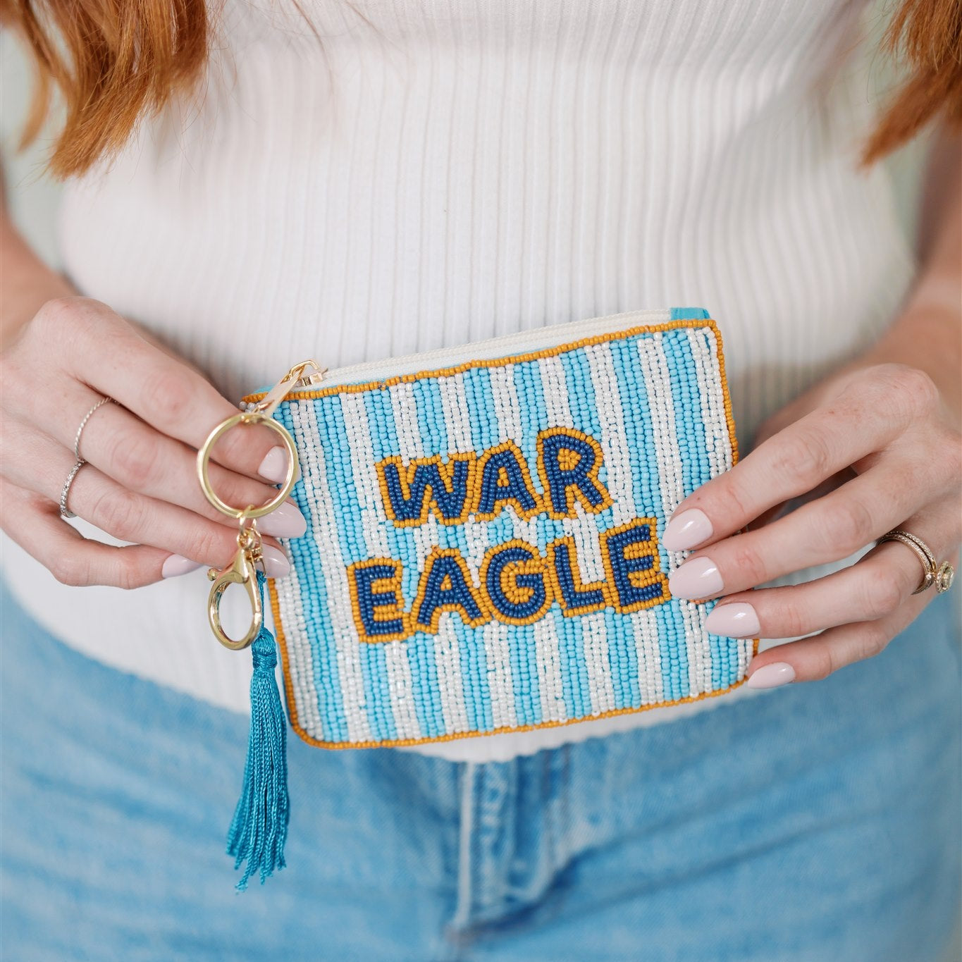 Auburn University Beaded Coin Purse