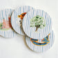 Ceramic Auburn Striped Coasters