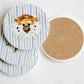 Ceramic Auburn Striped Coasters