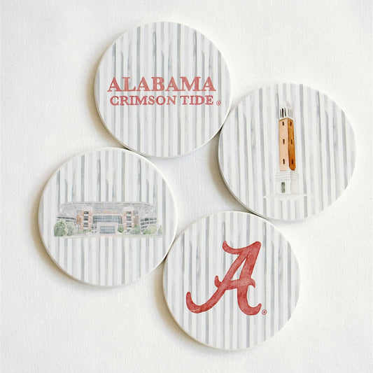 Alabama Striped Coasters