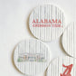 Alabama Striped Coasters