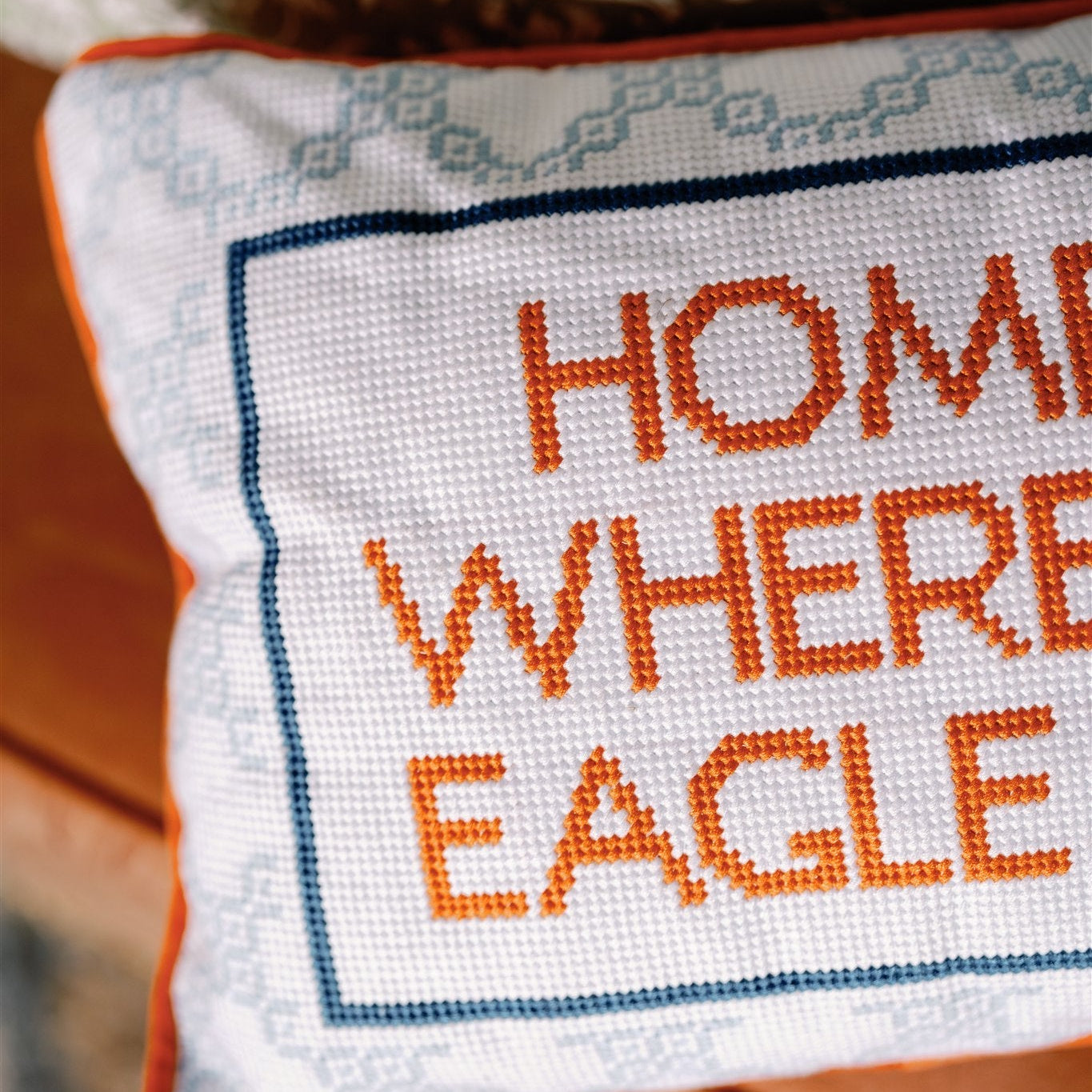 Eagle Needlepoint Pillow