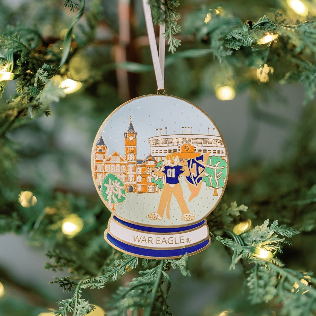 Enamel Auburn University Snow Globe Ornament