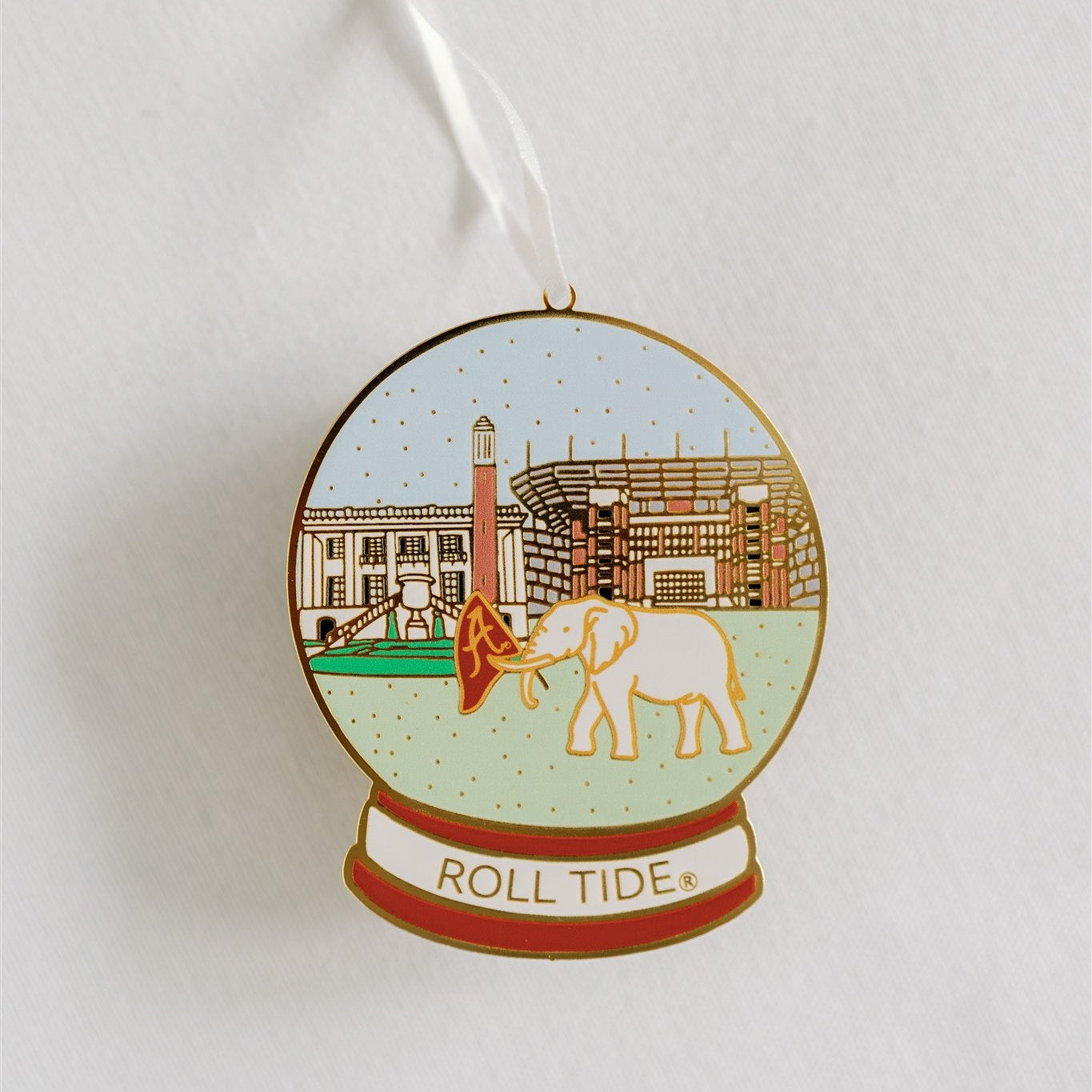 Enamel University of Alabama Snow Globe Ornament
