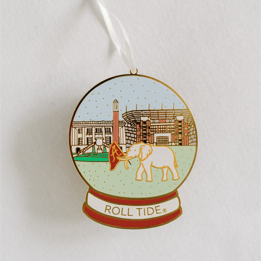 Enamel University of Alabama Snow Globe Ornament