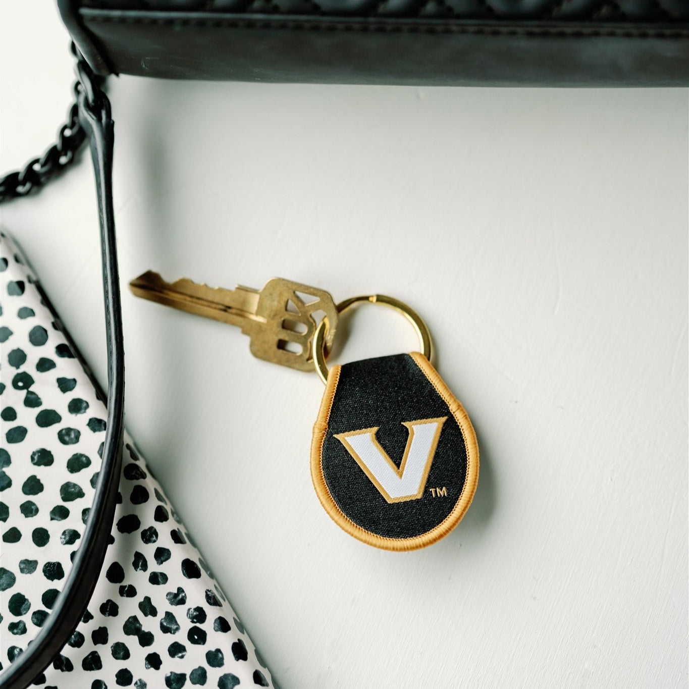 Vanderbilt University Embroidered Keychain