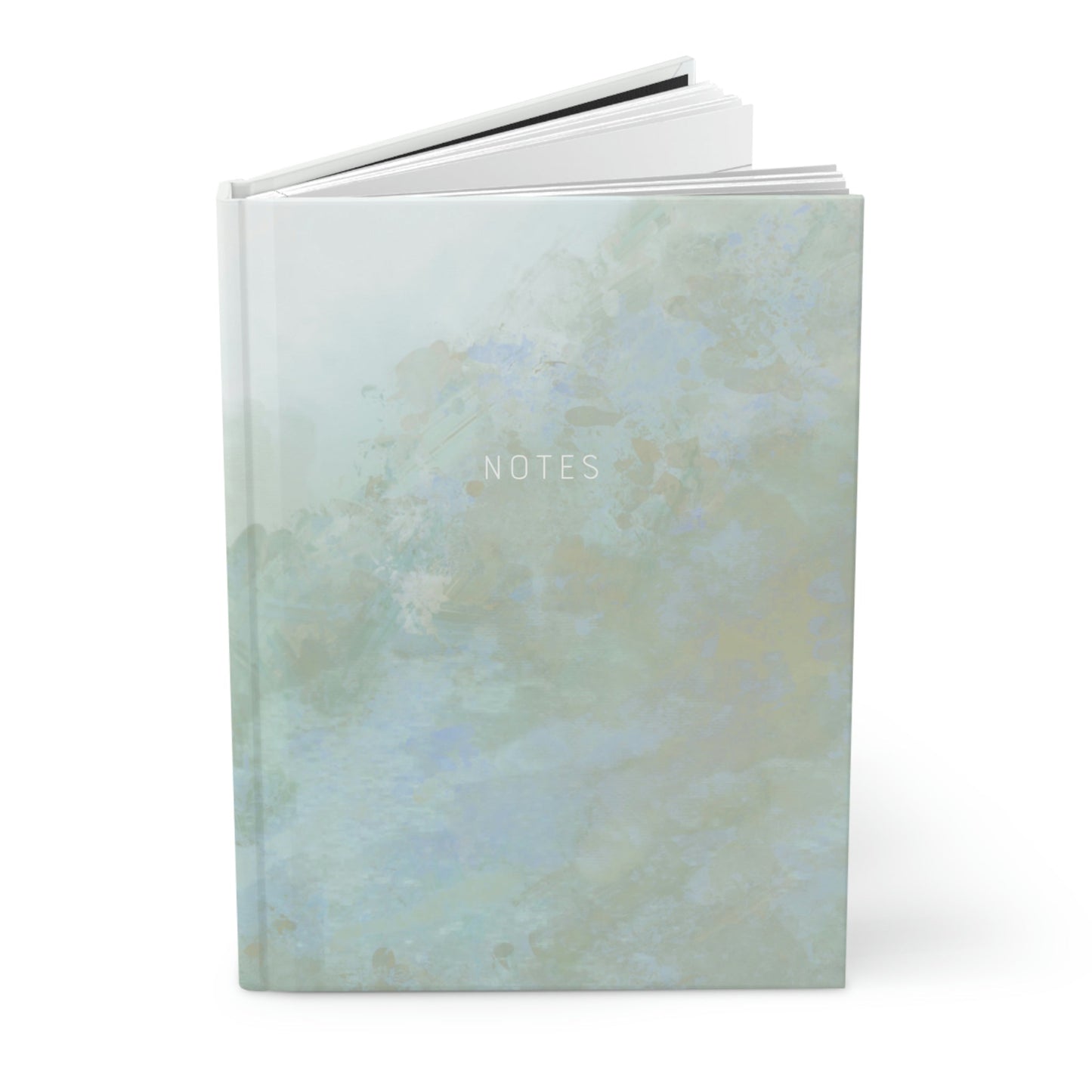 Abstract Green Hardcover Notebook