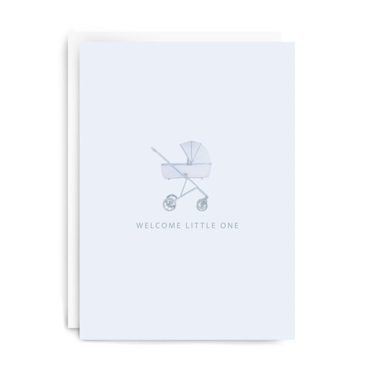 Blue "Welcome" Greeting Card